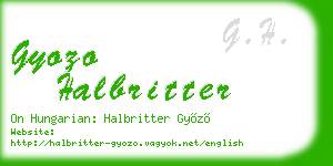 gyozo halbritter business card