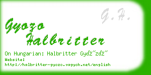 gyozo halbritter business card